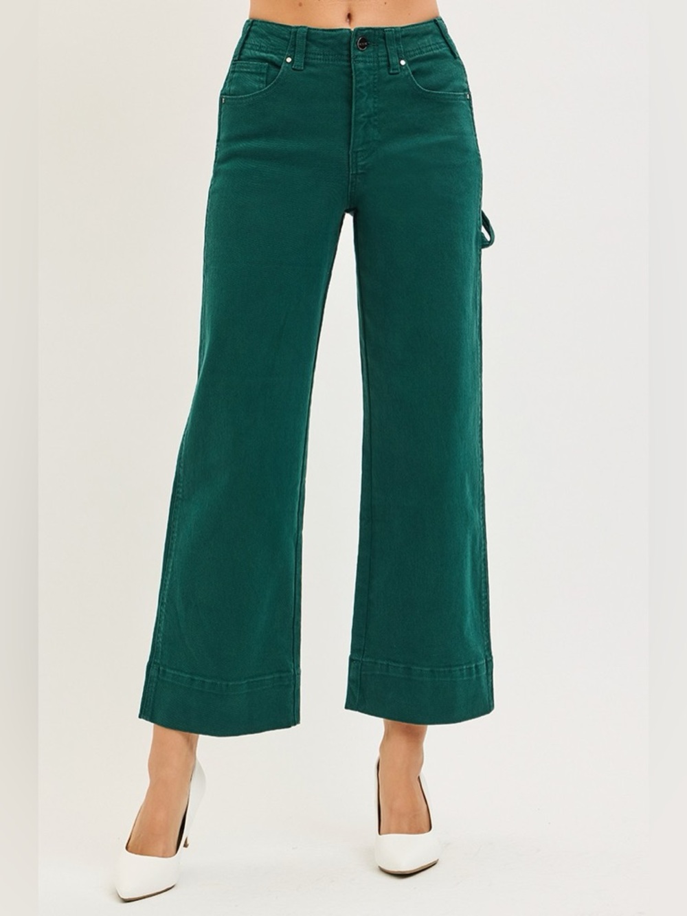 RISEN Tummy Control High Rise Crop Wide Pants